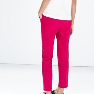 Zara basics hot pink straight leg pant